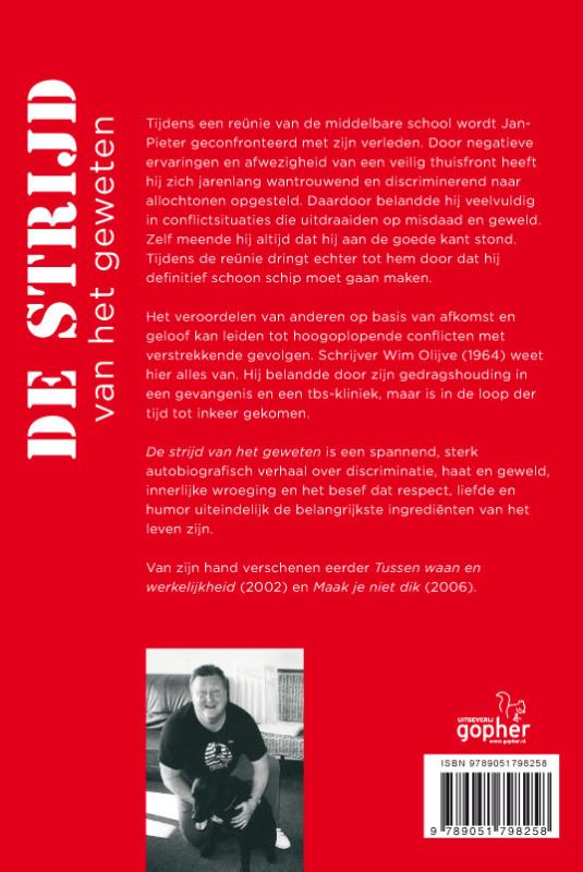 Achterkant van De strijd van het geweten