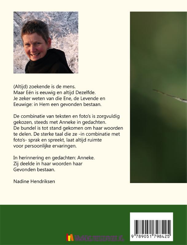 Achterkant van Gevonden bestaan