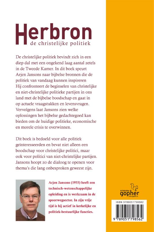 Achterkant van Herbron de christelijke politiek