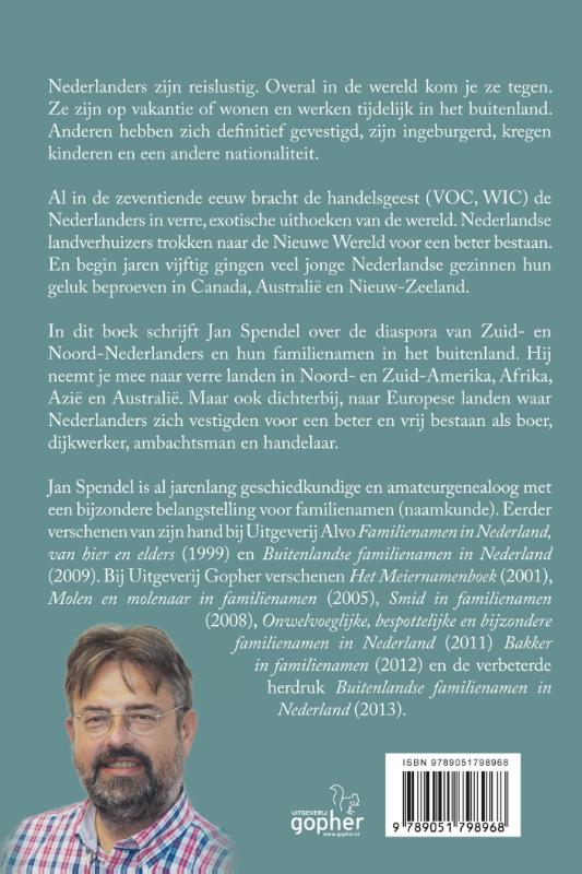 Achterkant van Nederlandse familienamen in het buitenland
