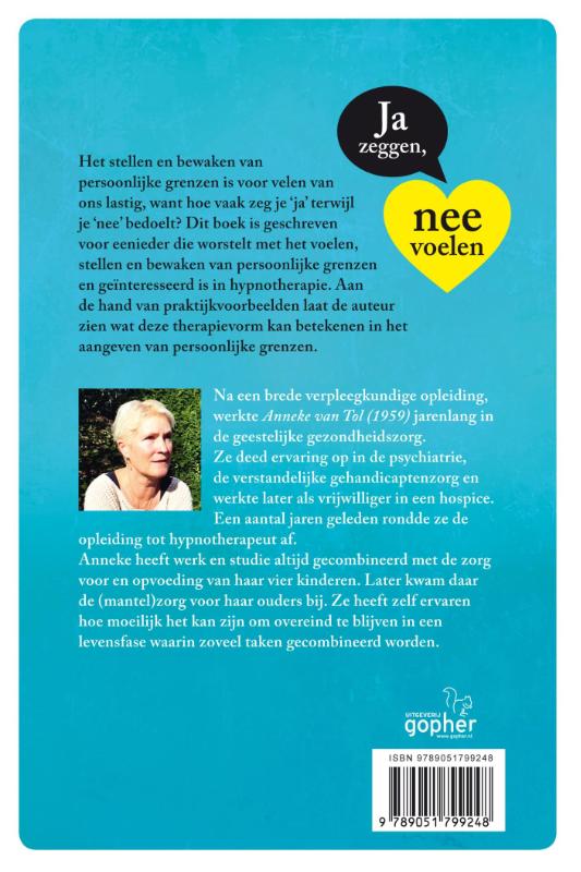 Achterkant van Ja zeggen, nee voelen