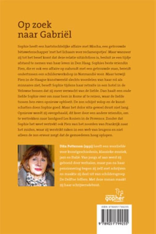 Achterkant van Op zoek naar Gabriël