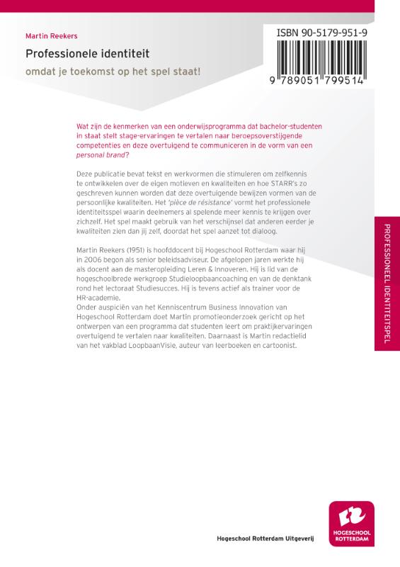 Achterkant van Professionele identiteit