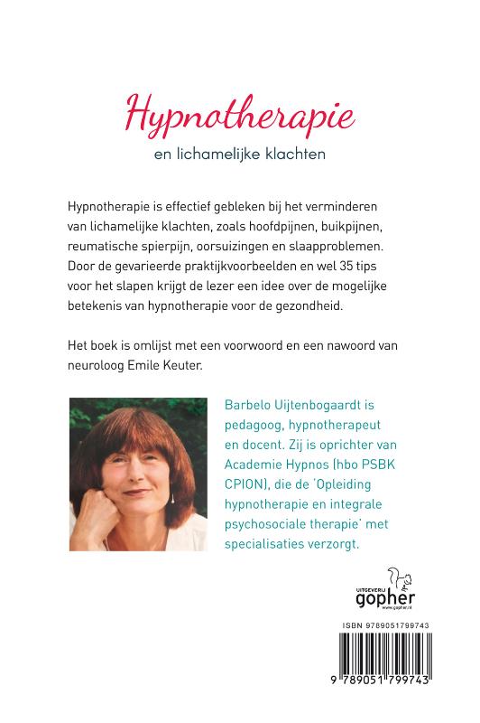 Achterkant van Hypnotherapie en lichamelijke klachten