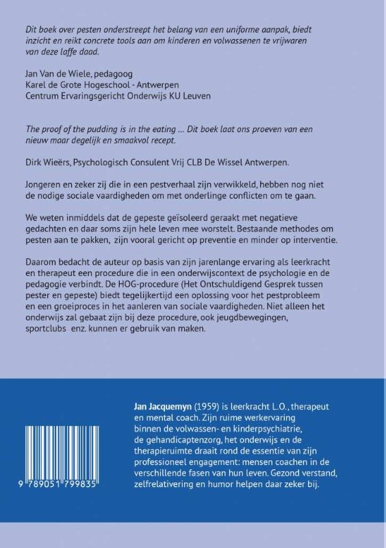 Achterkant van van preventie naar interventie bij pesten