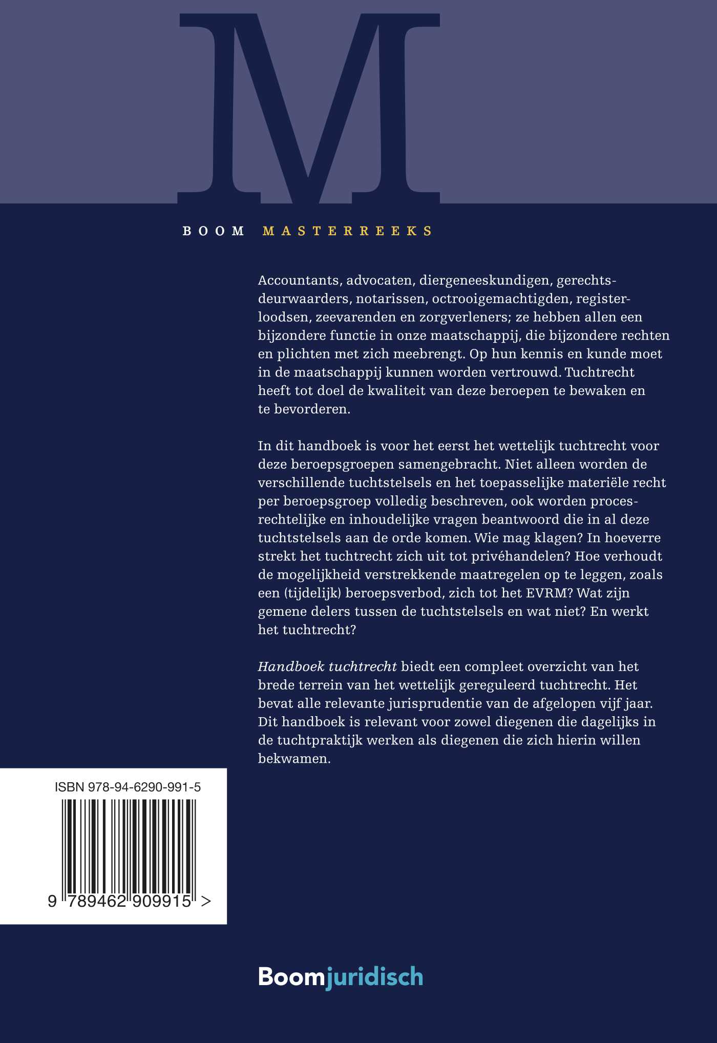 Achterkant van Handboek tuchtrecht