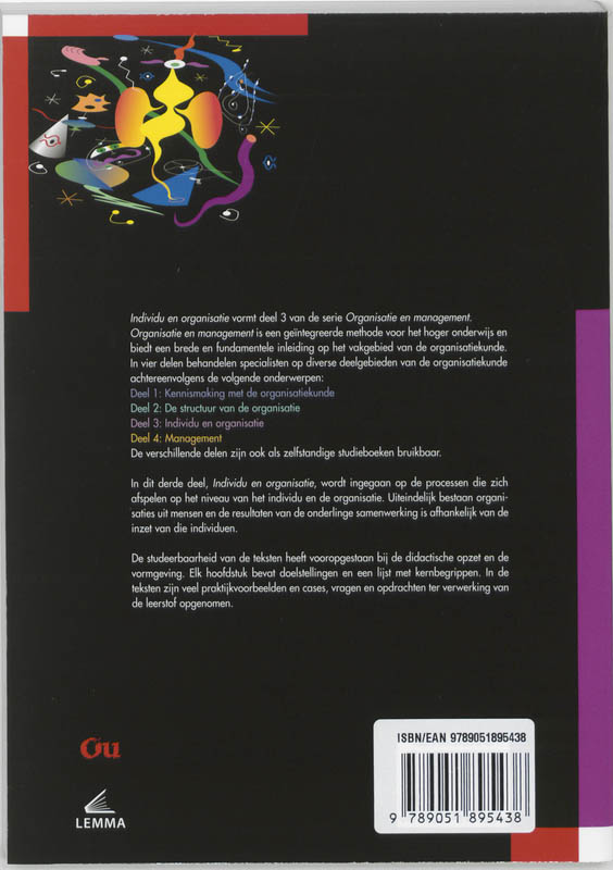 Achterkant van 3 Individu en organisatie