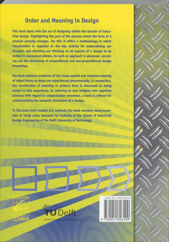 Achterkant van Order and meaning in design