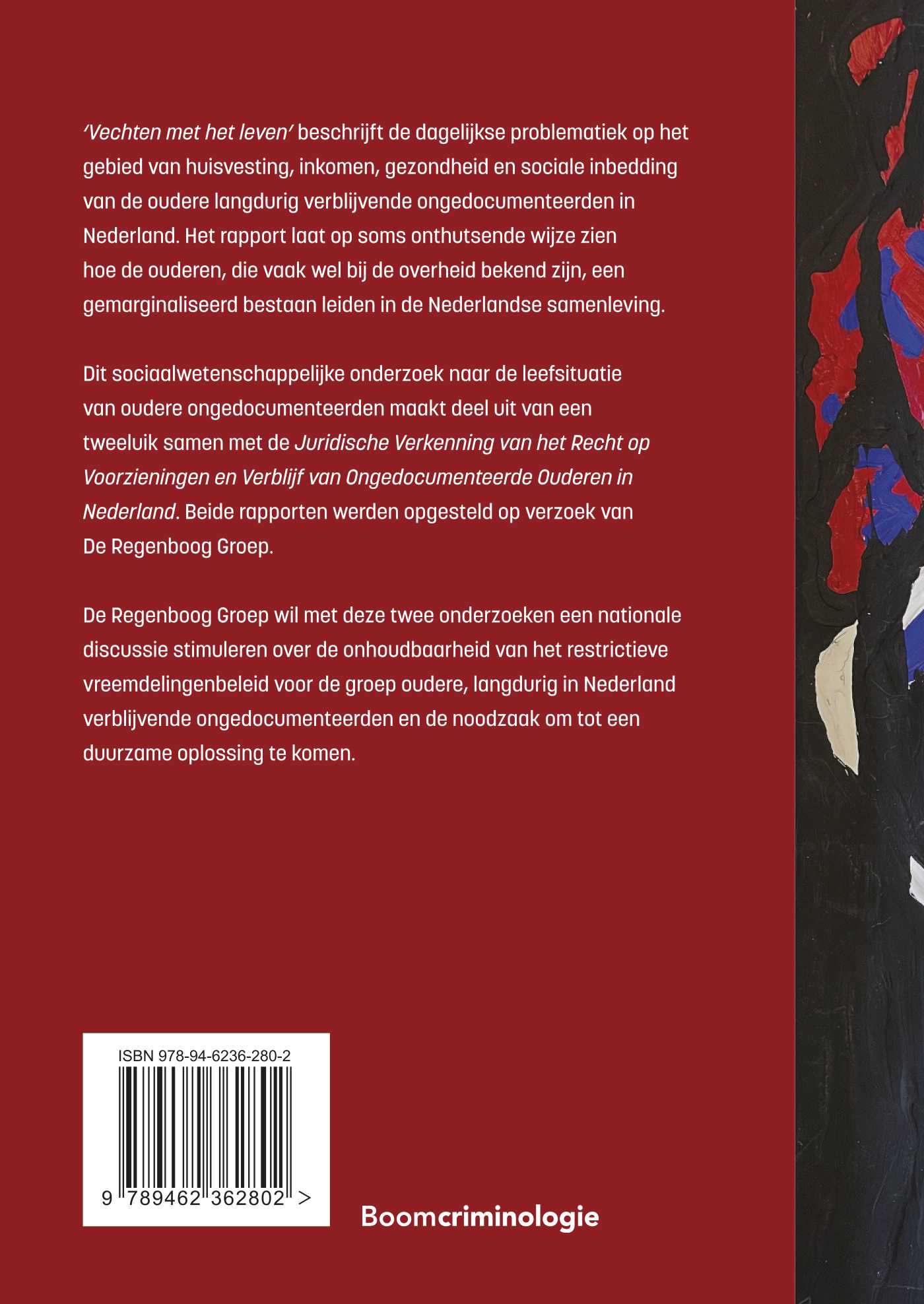 Achterkant van 'Vechten met het leven'