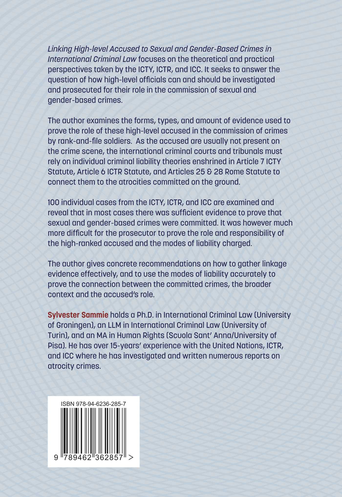 Achterkant van Linking High-Level Accused to Sexual and Gender-Based Crimes in International Criminal Law