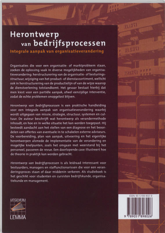 Achterkant van Herontwerp van bedrijfsprocessen