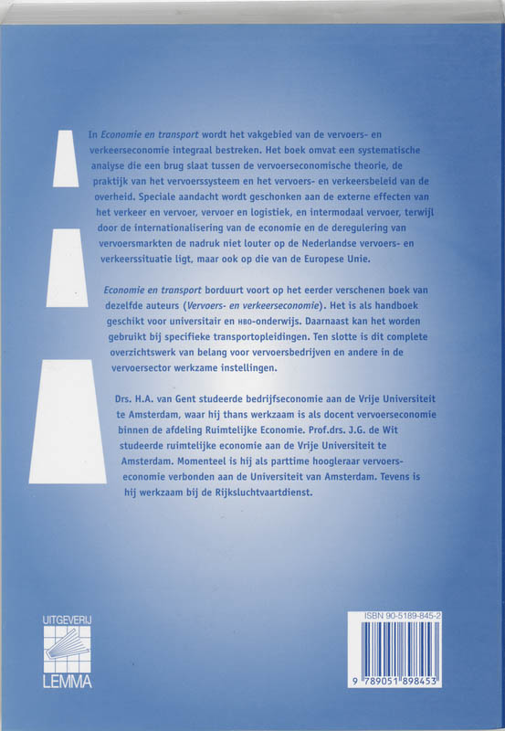 Achterkant van Economie en transport
