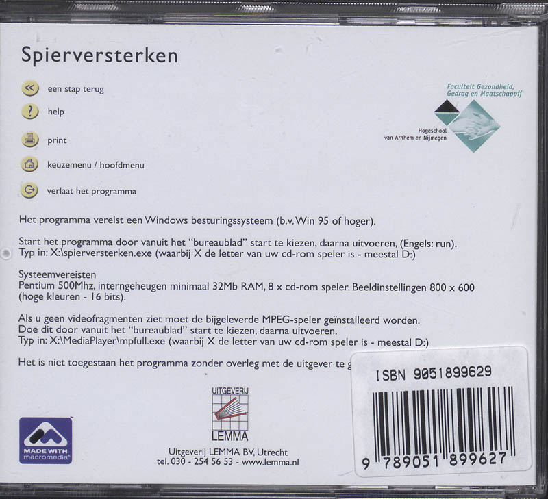 Achterkant van Spierversterken