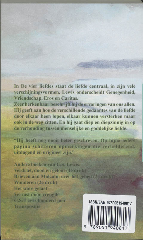 Achterkant van De vier liefdes
