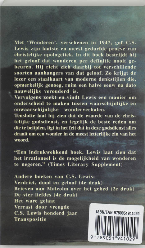 Achterkant van Wonderen