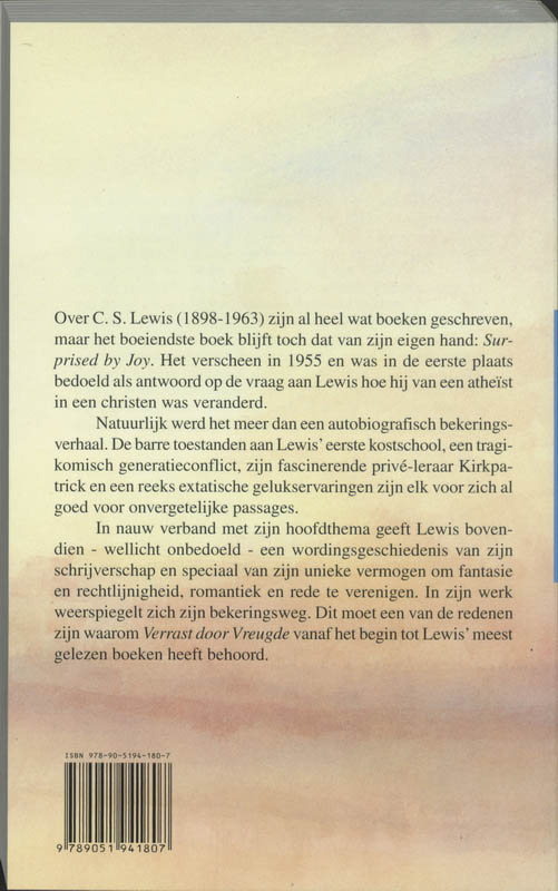 Achterkant van Verrast door vreugde