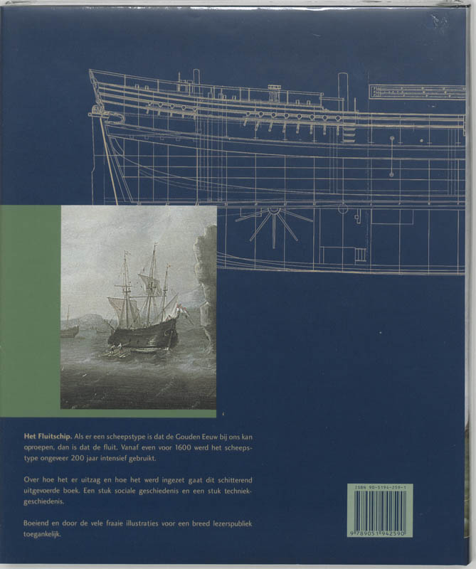 Achterkant van De Gouden Eeuw van het Fluitschip