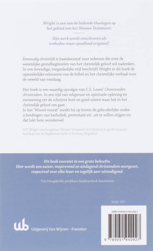 Achterkant van Eenvoudig christelijk