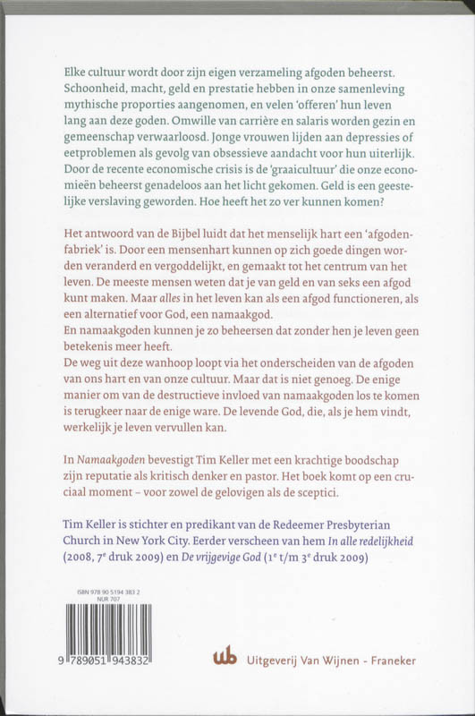 Achterkant van Namaakgoden