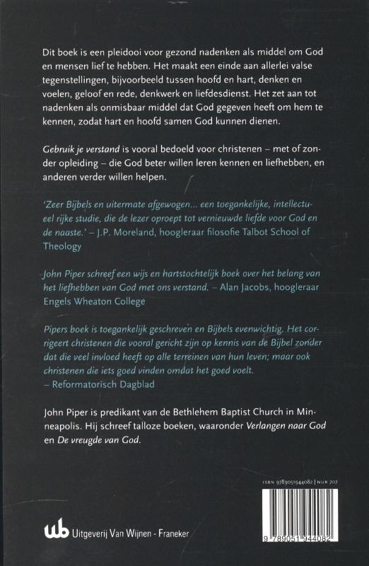 Achterkant van Gebruik je verstand!