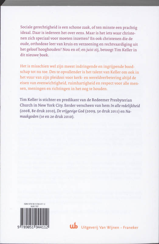Achterkant van Ruim baan voor gerechtigheid