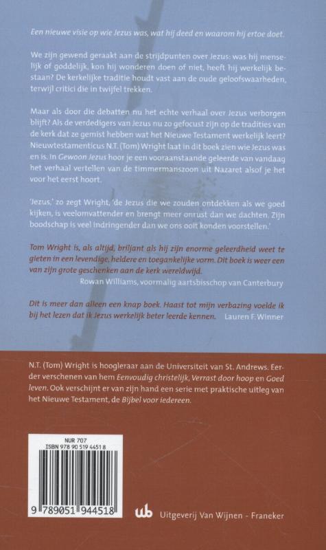 Achterkant van Gewoon Jezus