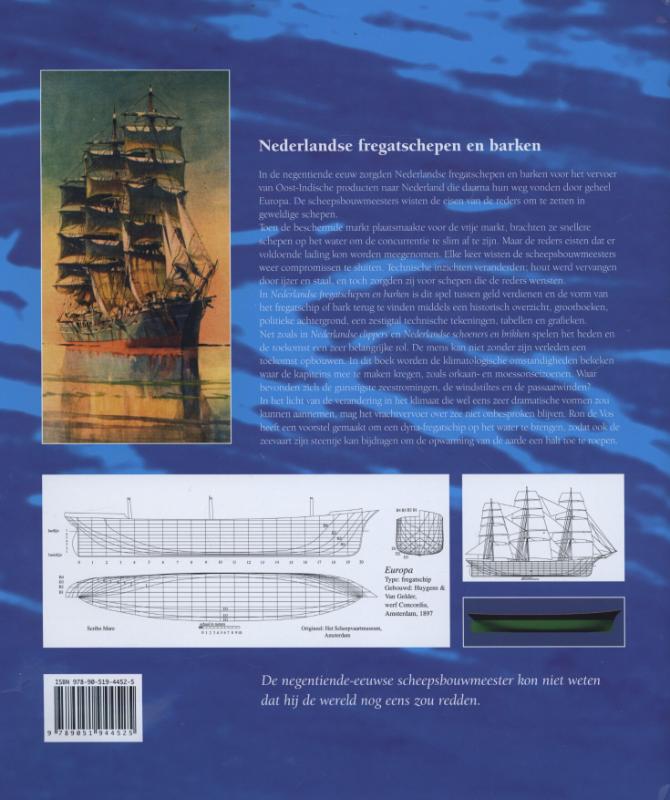 Achterkant van Nederlandse fregatschepen & barken