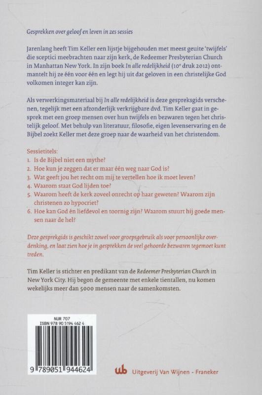 Achterkant van In alle redelijkheid