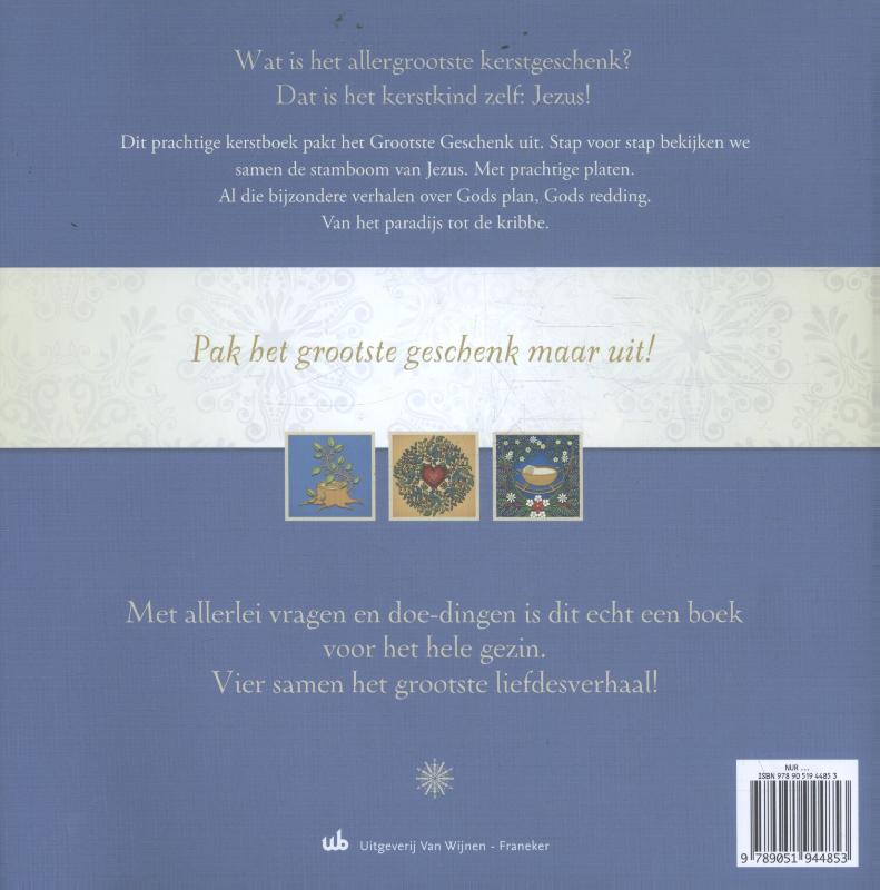 Achterkant van Pak het grootste geschenk maar uit