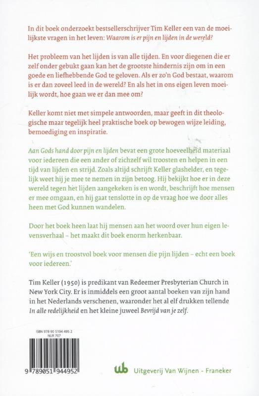 Achterkant van Aan gods hand door pijn en lijden