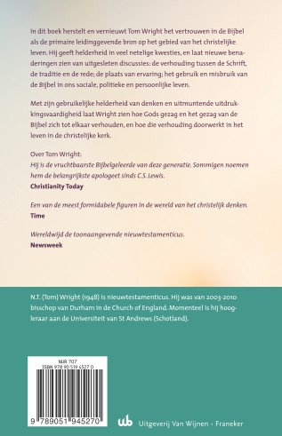 Achterkant van De bijbel en het gezag van God