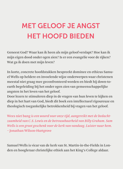 Achterkant van Wees niet bang