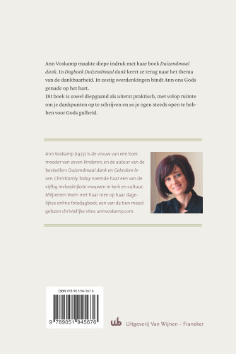 Achterkant van Dagboek duizendmaal dank
