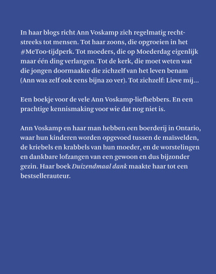 Achterkant van Brieven van Ann Voskamp