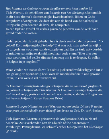 Achterkant van Bidden in de nacht