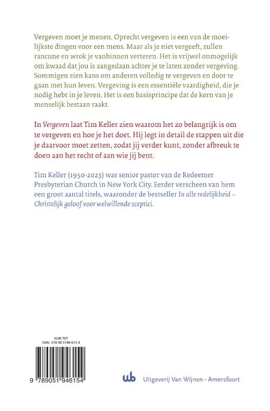 Achterkant van Vergeven