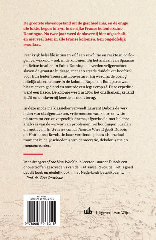 Achterkant van Wrekers van de Nieuwe Wereld