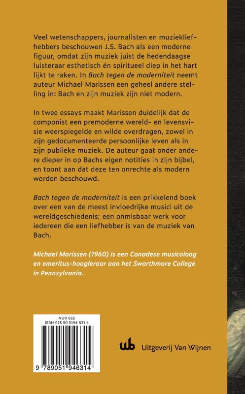 Achterkant van Bach tegen de moderniteit
