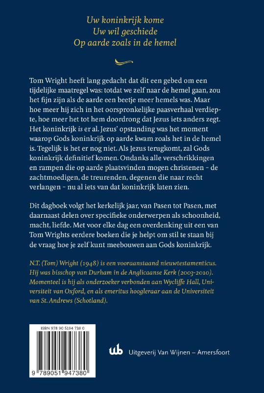 Achterkant van Op aarde zoals in de hemel