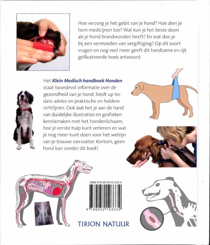 Achterkant van Klein medisch handboek honden