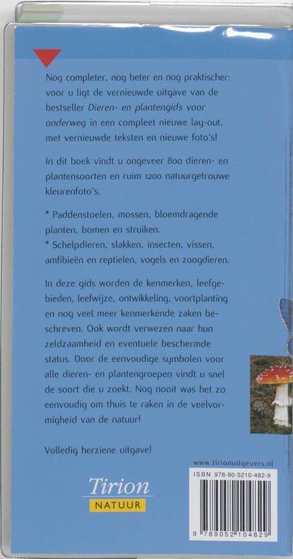 Achterkant van Dieren- en plantengids voor onderweg