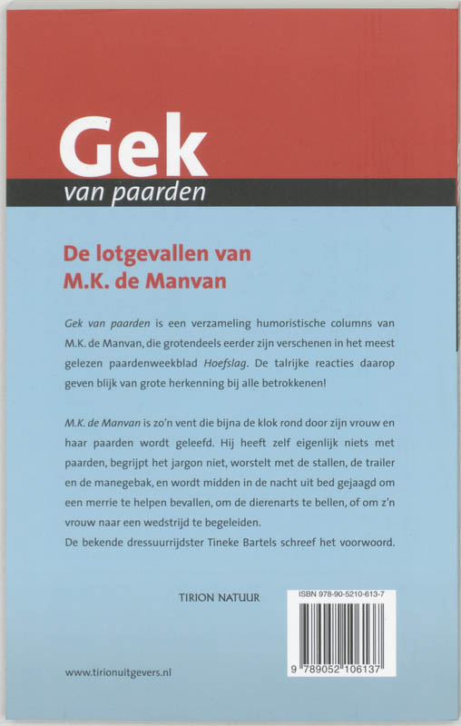 Achterkant van Gek van paarden