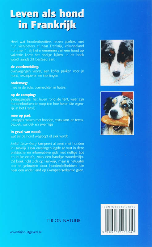 Achterkant van Leven als hond in Frankrijk