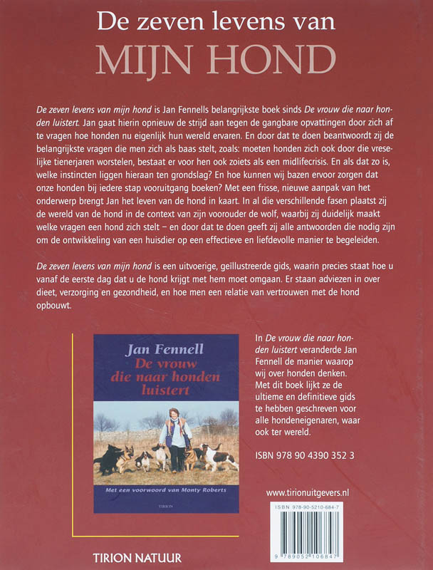 Achterkant van De zeven levens van mijn hond