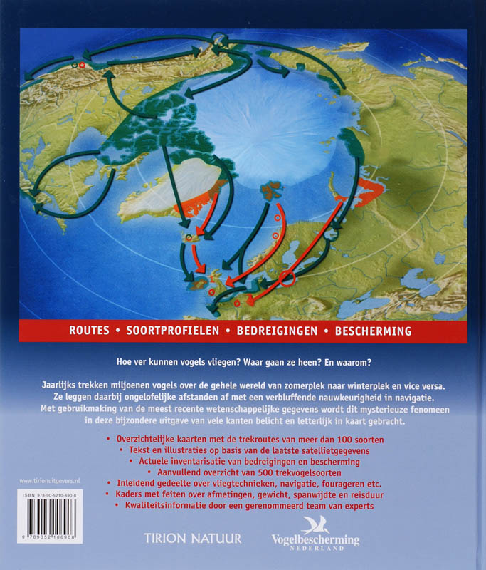 Achterkant van Atlas van de vogeltrek