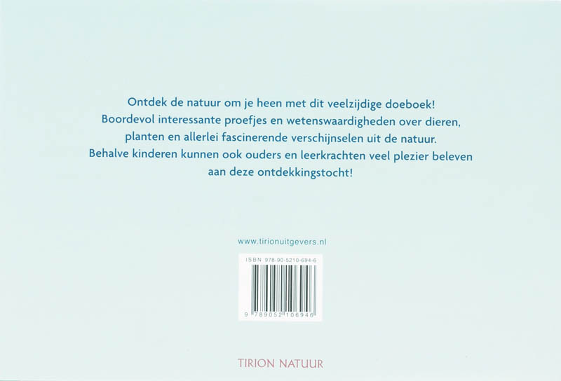 Achterkant van Ontdek de natuur