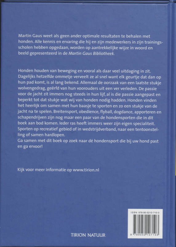 Achterkant van Honden in de sport