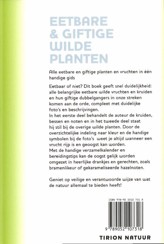 Achterkant van Eetbare & giftige wilde planten