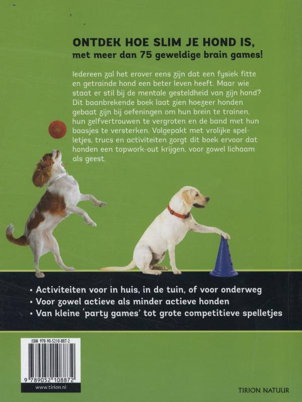 Achterkant van Braintraining voor honden