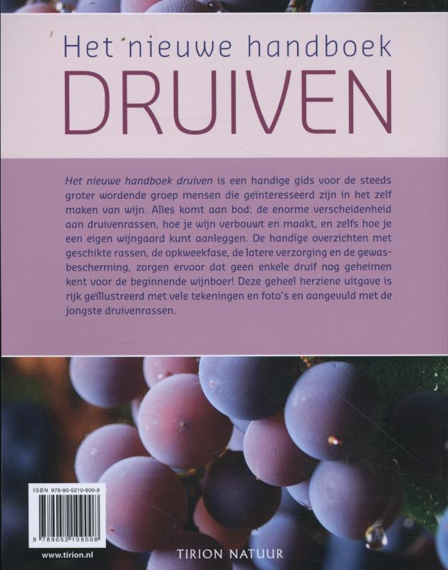 Achterkant van Het nieuwe handboek druiven